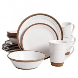 Gibson Elite Brynn 16-Piece Dinnerware Set, White