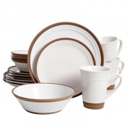 Gibson Elite Brynn 16-Piece Dinnerware Set, White