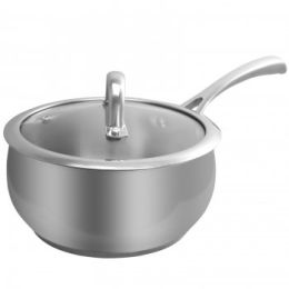 Oster Derrick 2 Qt Sauce Pan W/Lid - Apple Shape - Silver