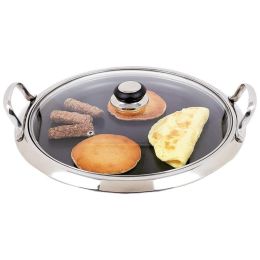 Chef&apos;s Secret&reg; by Maxam&reg; 12-Element Stainless Steel Round Griddle