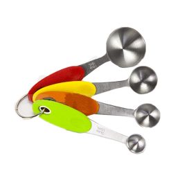 4 Pieces Stainless Steel Measuring Spoon, Non-slip handle measuring Scoop, G1