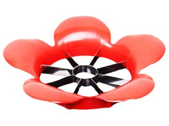 Creative Flower shaped Stainless Steel Apple Slicer-Red