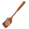 Japanese Style Wooden Strainer Spatula,Wooden Strainer Pancake Turner, 35*8 CM