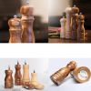 Wooden Home Fashion Contemporary Salt and Pepper Grinder(Rubber wood)-22cm