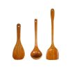 Functional Wooden Cooking Utensils Set, Spatula+Soup Ladle+Rice Spoon