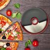 Pizza Cutter Wheel with Sharp Blade Pizza Slicer Comfortable and Safety Rubber Guard Easy to Cut and Clean Pizza Roller Blade - red