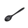 Slotted Silicone Serving Spoon High Heat Resistant Hygienic Design for Cooking Draining & Serving Kitchen Utensil - black