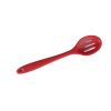 Slotted Silicone Serving Spoon High Heat Resistant Hygienic Design for Cooking Draining & Serving Kitchen Utensil - red