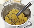 Potato Masher Stainless Steel Grip Great for Making Mashed Potato Egg Salad and Banana Bread Easy to Clean and Use - stainless steel