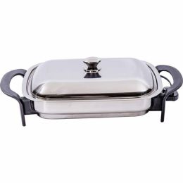 Precise Heat™ T304 Stainless Steel 16" Rectangular Electric Skillet(D0102H7YFPV)
