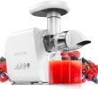 Koios B5100 Masticating Juicer with Reversible and Quiet Motor - White