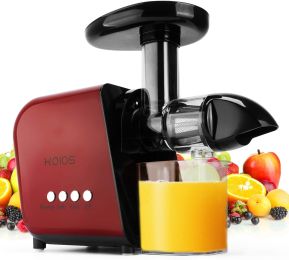 Koios B5100 Masticating Juicer with Reversible and Quiet Motor - Black&Red