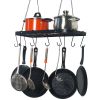 Pot Rack Ceiling Mount Cookware Rack Hanging Hanger Organizer with Hooks(D0102HHVAC7)