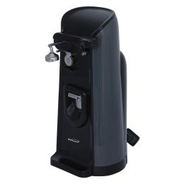 Brentwood Appliances J-30B Tall Electric Can Opener with Knife Sharpener and Bottle Opener - BTWJ30B