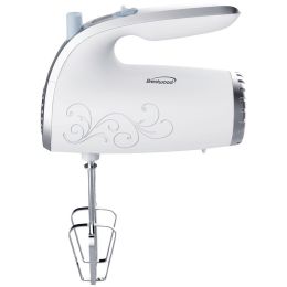 Brentwood Appliances HM-48W Lightweight 5-Speed Electric Hand Mixer (White) - BTWHM48W