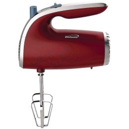 Brentwood Appliances HM-48R Lightweight 5-Speed Electric Hand Mixer (Red) - BTWHM48R