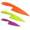 Set of 3 Plastic Kitchen Knife for Kids, Safe Nylon Cooking Knives for Children, for Fruit, Bread, Cake, Pastry, Salad or Lettuce - 3-PC