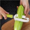 Stainless Steel Multi-Function Peeler Peeling Knife Bottle Opener and Fish Scale Remover Fruit Vegetable Pairing Knife Slicing Dicing Chopping - green