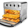 Toaster Oven Air Fryer Combo, Countertop Convection Oven with 4 Accessories & Recipes, Easy Clean, Stainless Steel, Silver - 23L