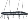 Pot Rack Ceiling Mount Cookware Rack Hanging Hanger Organizer with Hooks(D0102HHVAC7)