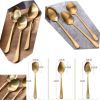 Spoon Holder Kitchen Utensils Holders Stainless Steel Dessert Spoon 2 Sets #6(D0101HR3CJ7)