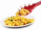 Silicone Pasta Fork Non-Stick Spaghetti Server Pasta Server Dishwasher Safe Stain Resistant Heat Resistant Cooking Utensils(D0101HHJV1A)