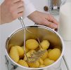 Potato Masher Stainless Steel Grip Great for Making Mashed Potato Egg Salad and Banana Bread Easy to Clean and Use - stainless steel