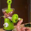 Meat Mincer Manual Meat Grinder Hand-Cranked Suction Base for Home Kitchen Grind Meat Sausage Cookies Vegetables - green