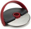 Pizza Cutter Wheel with Sharp Blade Pizza Slicer Comfortable and Safety Rubber Guard Easy to Cut and Clean Pizza Roller Blade - red