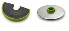 Pizza Cutter Wheel with Sharp Blade Pizza Slicer Comfortable and Safety Rubber Guard Easy to Cut and Clean Pizza Roller Blade - green