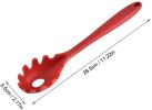 Silicone Pasta Fork Non-Stick Spaghetti Server Pasta Server Dishwasher Safe Stain Resistant Heat Resistant Cooking Utensils - red