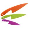 Set of 3 Plastic Kitchen Knife for Kids, Safe Nylon Cooking Knives for Children, for Fruit, Bread, Cake, Pastry, Salad or Lettuce - 3-PC