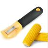 Corn Stripper Knife Corn Peeler Corn Zipper Corn Cob Remover Serrated Vertical Blade Remover Kitchen Gadget Tool - yellow