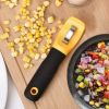 Corn Stripper Knife Corn Peeler Corn Zipper Corn Cob Remover Serrated Vertical Blade Remover Kitchen Gadget Tool - yellow