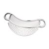 Stainless Steel Colander Food Strainer Clip-on Kitchen Food Strainer Fit for All Pots and Bowls with Hand Grips Draining Foods - black