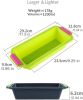 Silicone Mold 2 PC Food Grade Silicone Baking Pan Loaf Bread Pan and Round Cake Pan Non-Stick Pan Microwave Oven Dishwasher Safe - green