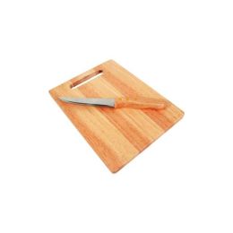 KitchenWorthy Rubberwood Cutting Board & Knife Case Pack 10