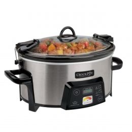 Crock Pot 6Qt  Cook and Carry Programmable Slow Cooker in Stainless Steel